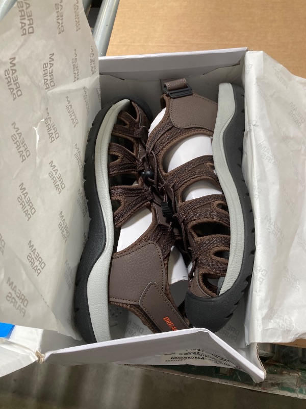 Photo 1 of DREAM PAIRS Men's Adventurous Summer Outdoor Sandals,Size 13,Brown/Black/Orange,160912-M