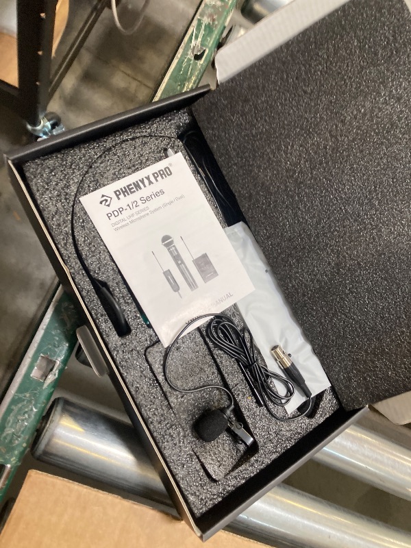 Photo 1 of Phenyx Pro Single Digital Wireless Microphone System, w/Mini Receiver, Bodypack Transmitter,15 Channels in 900MHz UHF Band, Headset/Lapel Microphone for Karaoke, Singer, Church, Wedding (PDP-1-1B)