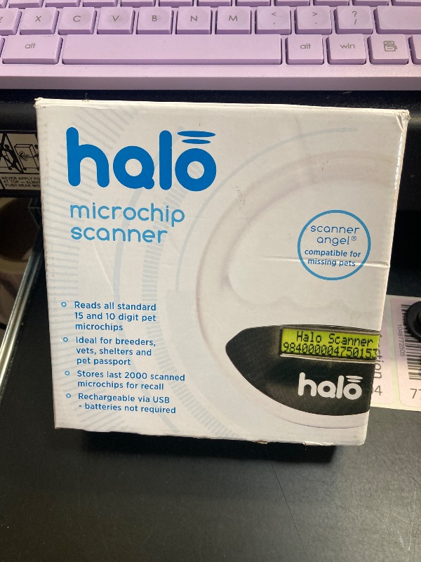 Photo 1 of Pet Technology Store Halo Microchip Scanner Black,135mm Durchmesser X 33mm