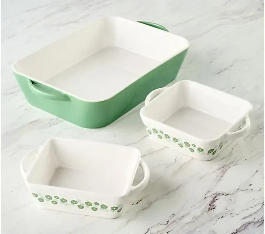 Photo 1 of Carla Hall Sweet Heritage 3-Pc Stoneware Sweeties Bakeware Set Model 89565
