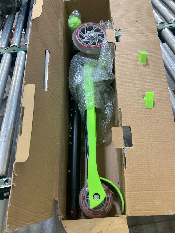 Photo 1 of Kids Kick Scooter, 3 Wheeled Scooter for Kids, Child/Toddlers Toy, Adjustable Height, Anti-Slip Deck, Flashing Wheel Lights, for Boys/Girls 3-12 Year Old (Green)