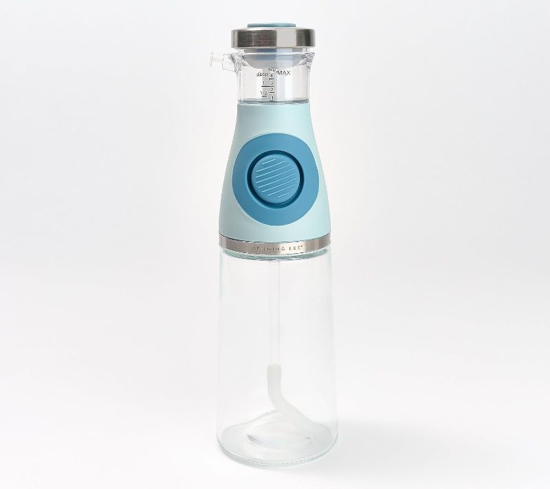 Photo 1 of Oil & Vinegar Glass Bottle Measuring Dispenser Model K90317 (Blue)
