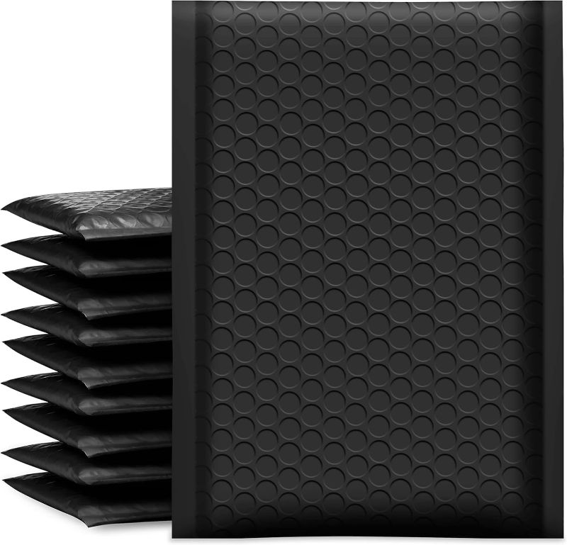 Photo 1 of FCLMHD bubble mailers 4x8 100pack waterproof envelopes, Black