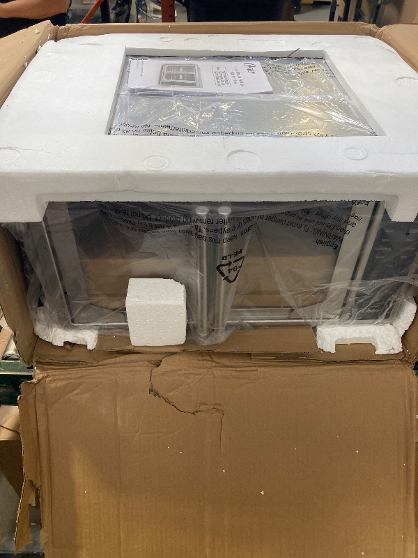 Photo 1 of Oster Air Fryer Oven 10-in-1 Countertop Toaster Large Enough for 2 Pizzas Stainless Steel French Doors XL Sized
