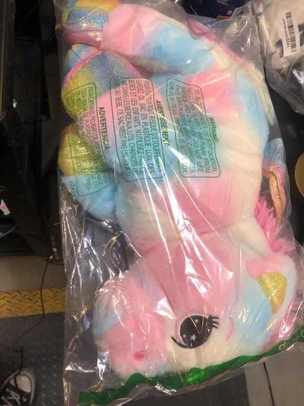 Photo 1 of FFxiong 24 Inch Color Big Unicorn Stuffed Animal Plush Toy Pillow, Cute Soft Giant Unicorn with Rainbow Wings Large Doll, Gift for Children Girl Boy Kids Birthday Valentine Christmas