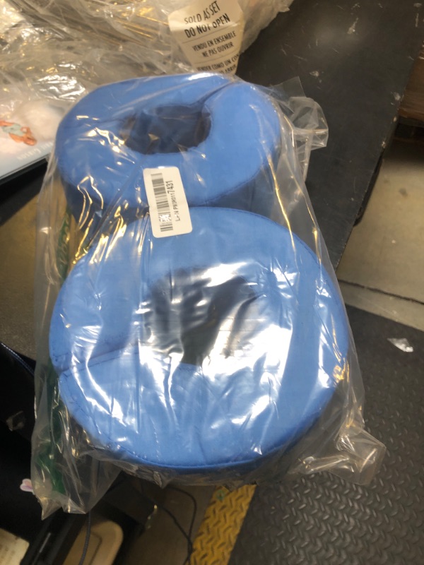 Photo 1 of 2 PCS Foot Elevation Pillows, Blue Hand Ankle Foam Cushion Leg Hand Lifting Pillow Stabilizer with Ankle Heel Elevator Wedges Foot Support Pillow