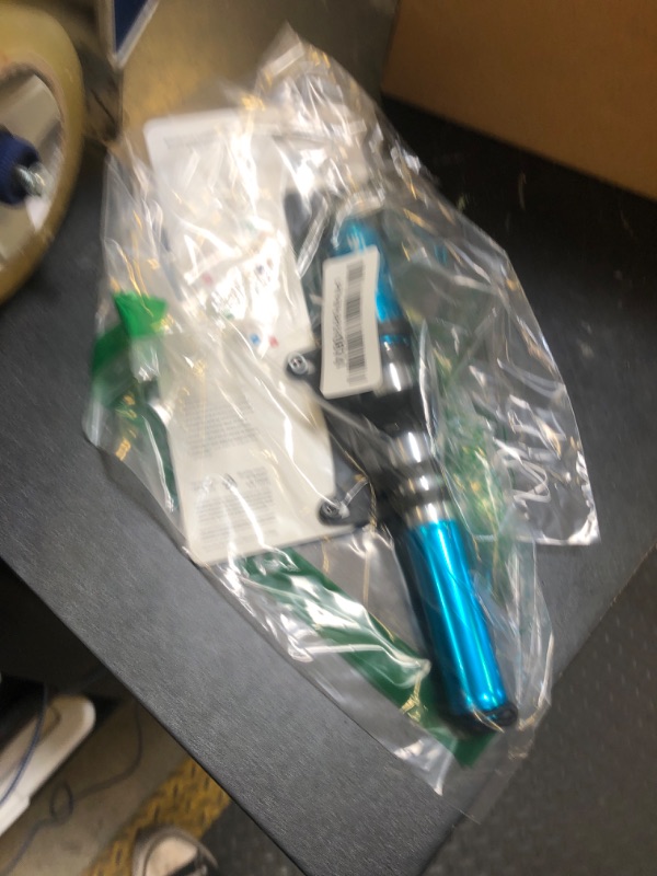 Photo 1 of LEZYNE Pressure Drive, Blue/Hi Gloss Handheld Bike Pump with ABS Flex Hose, 120 PSI