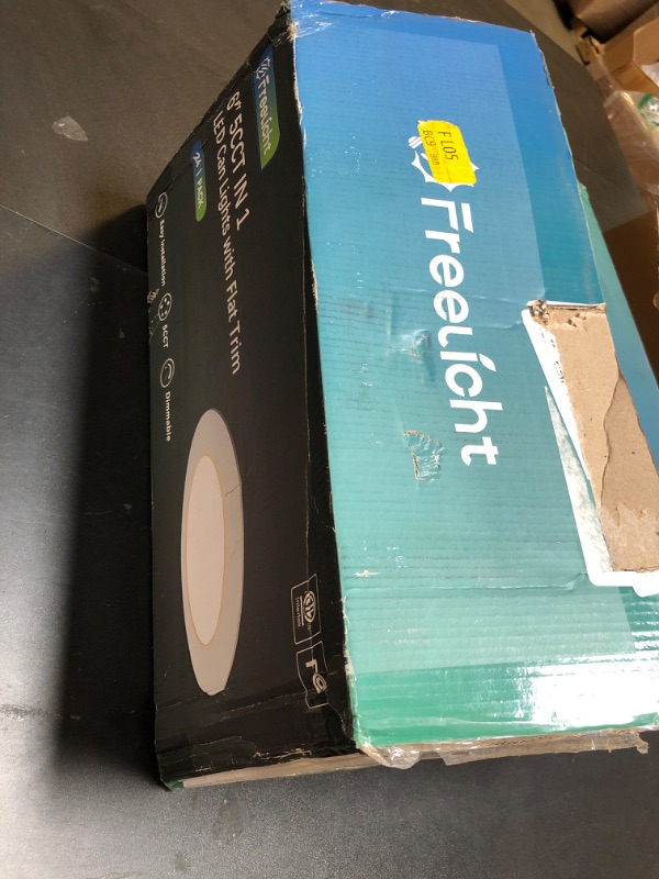 Photo 1 of FREELICHT 24 Pack Retrofit LED Recessed Lighting 6 Inch, Selectable 2700K/3000K/4000K/5000K/6000K, Dimmable Flat LED Can Lights, 10W=110W, 1000LM, IC & Damp Rated, ETL & FCC, White