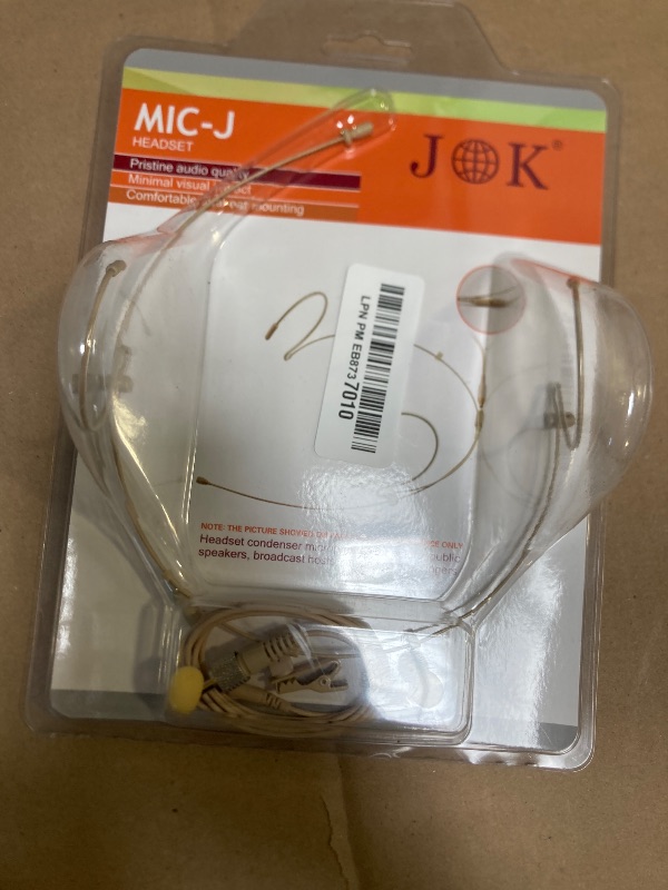 Photo 1 of J K Professional Headset/Headworn Microphone MIC-J 071S Compatible with Sennheiser Wireless System - Omnidirectional Mic - Super Lightweight & Creative Design & Smallest Cartridge
