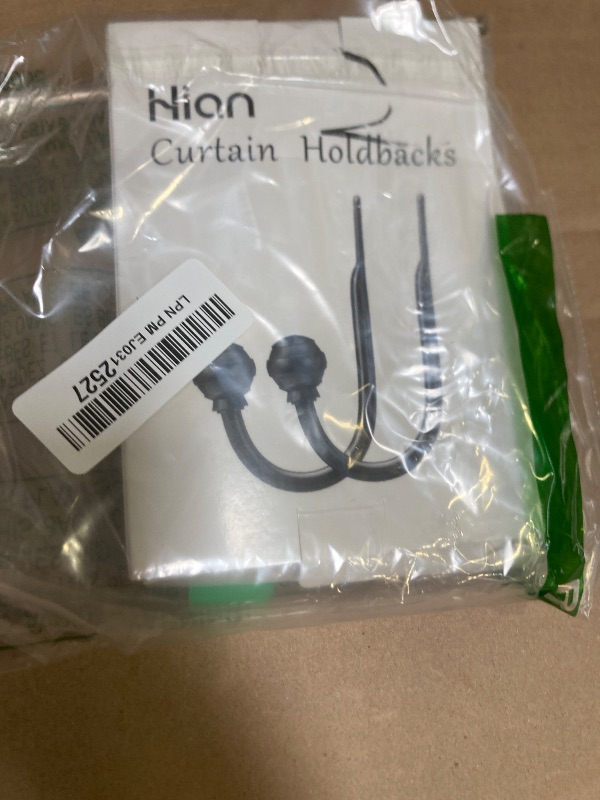 Photo 1 of Hion Curtain Holdbacks Gold 2pcs, Curtain Tiebacks Wall Mounted Curtain Hooks Holders for Drapes