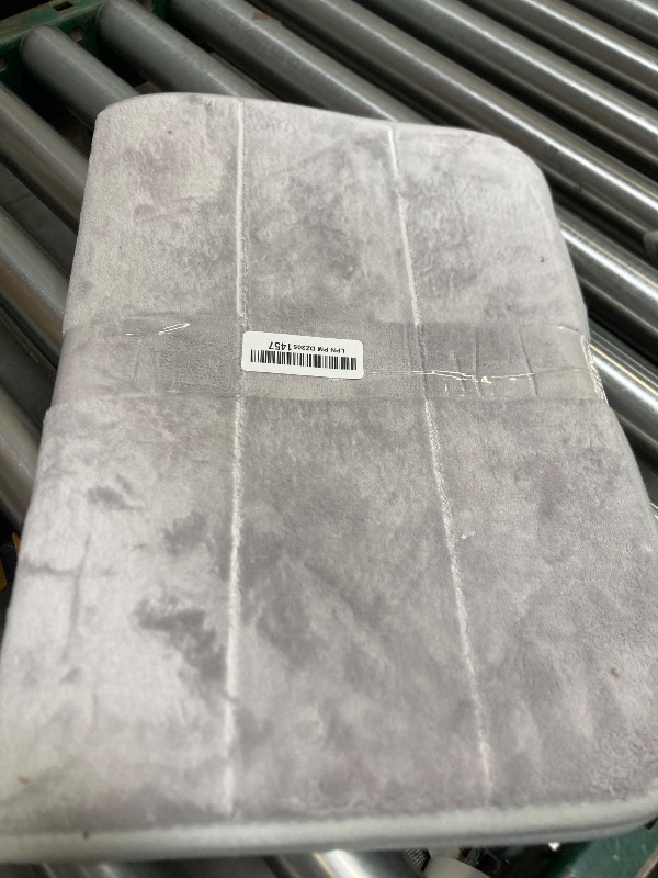 Photo 1 of Yimobra Memory Foam Bath Mat Large Size, 31.5 x 19.8, Super Soft Non-Slip Bathroom Rug, Water Absorption, Machine Wash, Thick, Comfortable, Easier to Dry for Bathroom Mat, Tub and Shower, Silver
