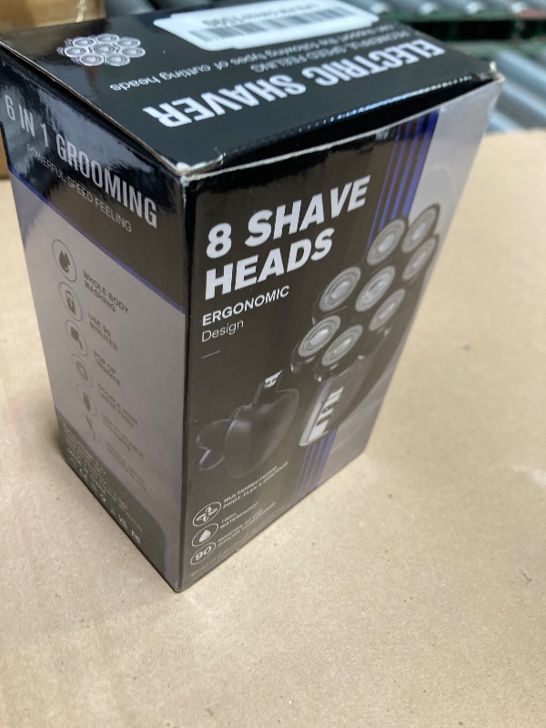 Photo 1 of Mr.wintek Head Shavers for Bald Men, Upgraded 8 Floating Heads, 5-in-1 Head Electric Razor with Nose Hair Sideburns Trimmer, IPX5 Waterproof Wet/Dry Mens Grooming Kit, USB Rechargeable