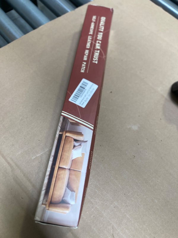 Photo 1 of Self Adhesive Leather Repair Patch Kit, 31.5 in x 16 in Large Vinyl Leather Repair Tape for Furniture, Car Seat, Couch, Sofa, Chair Brown