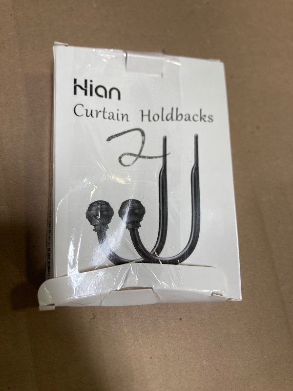 Photo 1 of Hion Curtain Holdbacks Gold 2pcs, Curtain Tiebacks Wall Mounted Curtain Hooks Holders for Drapes
