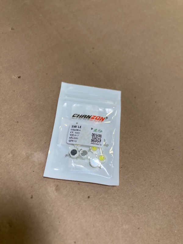 Photo 1 of CHANZON 10 pcs High Power Led Chip 5W White (6000K - 6500K / 600mA - 700mA / DC 6V - 7V / 5 Watt) Super Bright Intensity SMD COB Light Emitter Components Diode 5 W Bulb Lamp Beads DIY Lighting