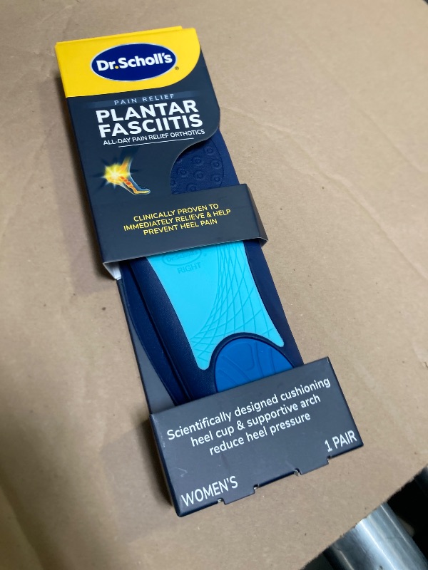 Photo 1 of Dr. Scholl’s® Plantar Fasciitis Pain Relief Orthotic Insoles, Immediately Relieves Pain: Heel, Spurs, Arch Support, Distributes Foot Pressure, Trim to Fit Shoe Inserts: Women's Size 6-10, 1 Pair