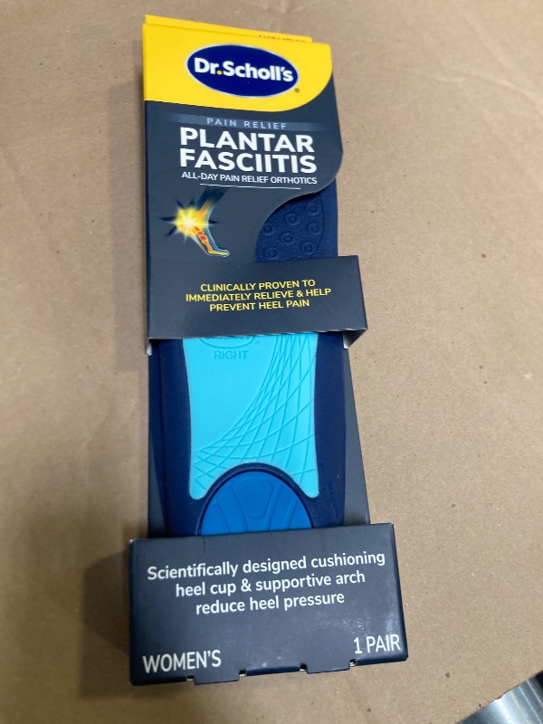 Photo 1 of Dr. Scholl’s® Plantar Fasciitis Pain Relief Orthotic Insoles, Immediately Relieves Pain: Heel, Spurs, Arch Support, Distributes Foot Pressure, Trim to Fit Shoe Inserts: Women's Size 6-10, 1 Pair