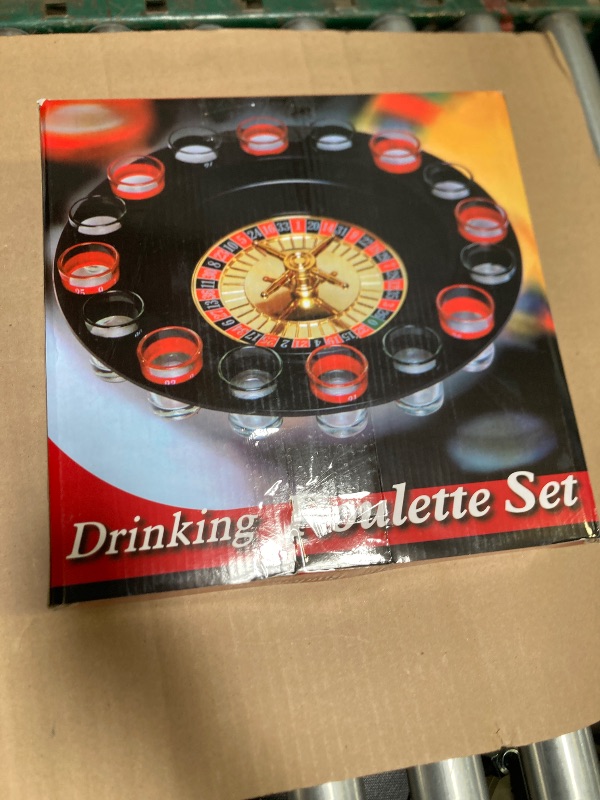 Photo 1 of Shot Glass Roulette - Drinking Game Set (2 Balls and 16 Glasses)