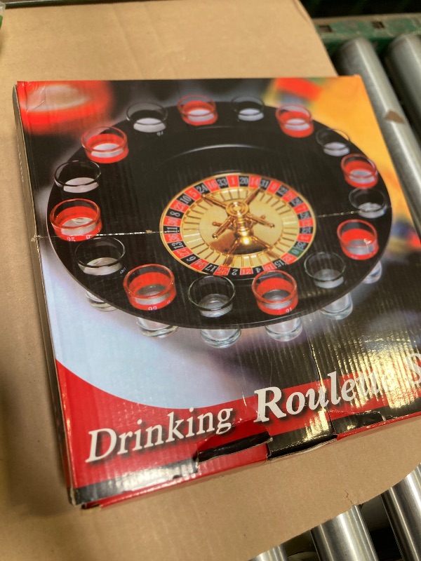 Photo 1 of Shot Glass Roulette - Drinking Game Set (2 Balls and 16 Glasses)
