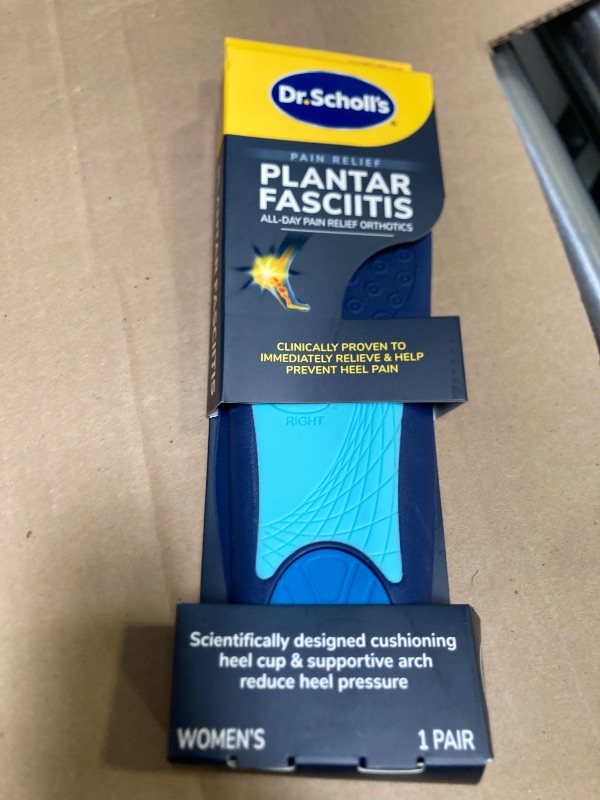 Photo 1 of Dr. Scholl’s® Plantar Fasciitis Pain Relief Orthotic Insoles, Immediately Relieves Pain: Heel, Spurs, Arch Support, Distributes Foot Pressure, Trim to Fit Shoe Inserts: Women's Size 6-10, 1 Pair