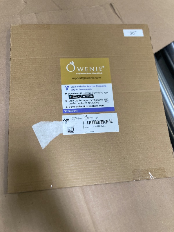 Photo 1 of OWENIE Short White Sheer Curtains 36 Inches 2 Panels Set - Kitchen Tiers Valances Curtains Light Filter Rod Pocket Voile Cafe Curtains for Kitchen Bathroom Small Half Window, 42 in W x 36 in L