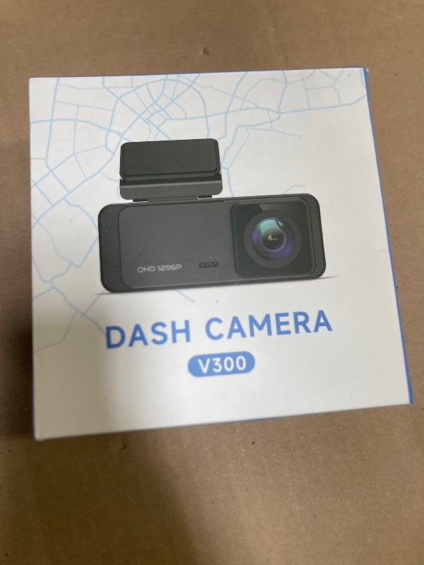 Photo 1 of Dash Cam 1296P Front Dashcam, V300 WiFi Dash Camera for Cars with App, Night Vision, Mini Hidden Single Car Camera, Loop Recording, 24H Parking Mode, Support 256GB Max, Black