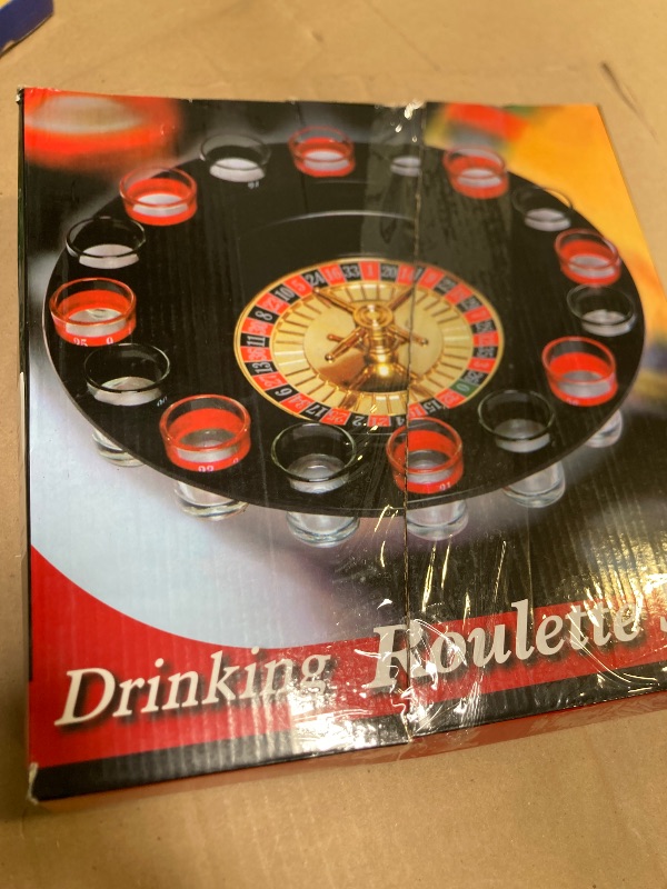 Photo 1 of Shot Glass Roulette - Drinking Game Set (2 Balls and 16 Glasses)