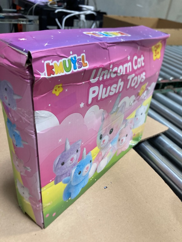 Photo 1 of KMUYSL Plush Unicorn Kitty Toys for Girls Ages 3 4 5 6 7 8+ Year - Cat Mommy Stuffed Animal with 4 Baby Kitties in Her Tummy, Animal Stuffed Toys Set, Christmas Valentines Birthday Gifts for Girls