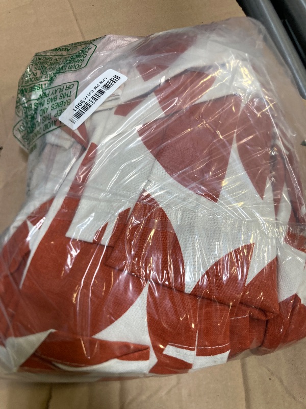 Photo 1 of Roxooze Mid Century Modern Curtains for Living Room, Burnt Orange Drapes for Bedroom, 84 Inch Length 2 Panels Set Linen Grommet, Geometric Circle Printed for Dining Room