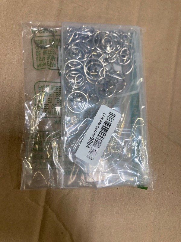 Photo 1 of HXSEMAYIG 100PCS Keychain Hooks with Key Rings,Metal Swivel Lobster Claw Clasps, for Keychain Clip Lanyard, Jewelry Making, Crafts (Silver)