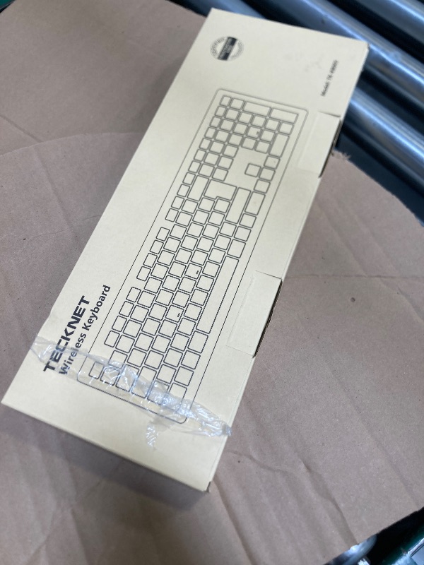Photo 1 of TECKNET Bluetooth Keyboard Rechargeable, 4-Device Free Switching (2.4G+BT), Ultra-Slim Full Size Wireless Keyboard, Quiet Typing, for PC/Laptop/Smart TV/Phone, Adjustable Stand, 12 Multimedia Keys