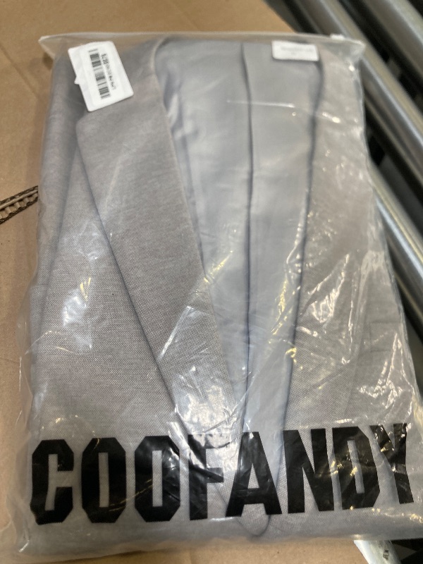 Photo 1 of Size XL--COOFANDY Men’s Sport Jacket Regular Fit Travel Blazer Wrinkle Free Stretch Suit Coat Light Grey, XL