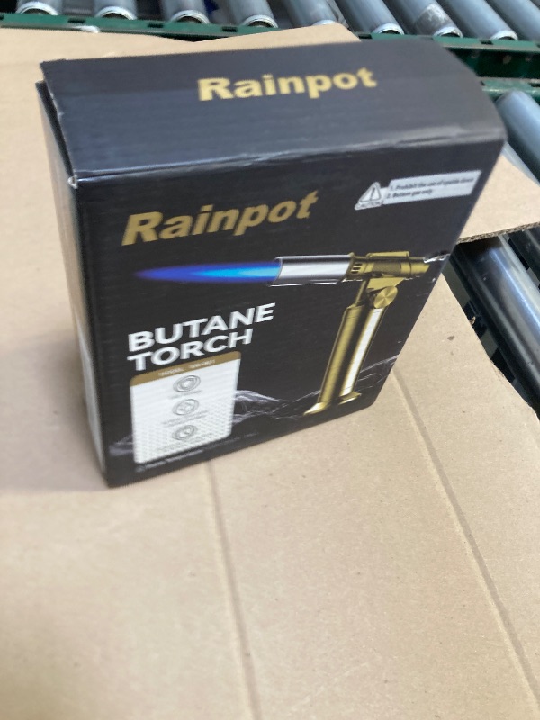 Photo 1 of Rainpot Butane Torch-Mini Kitchen Torch Lighters Butane Refillable with Adjustable Flame and Rotating Safety Lock,Ideal for BBQ,Home Baking,DIY Projects,Excluding Butane Gas