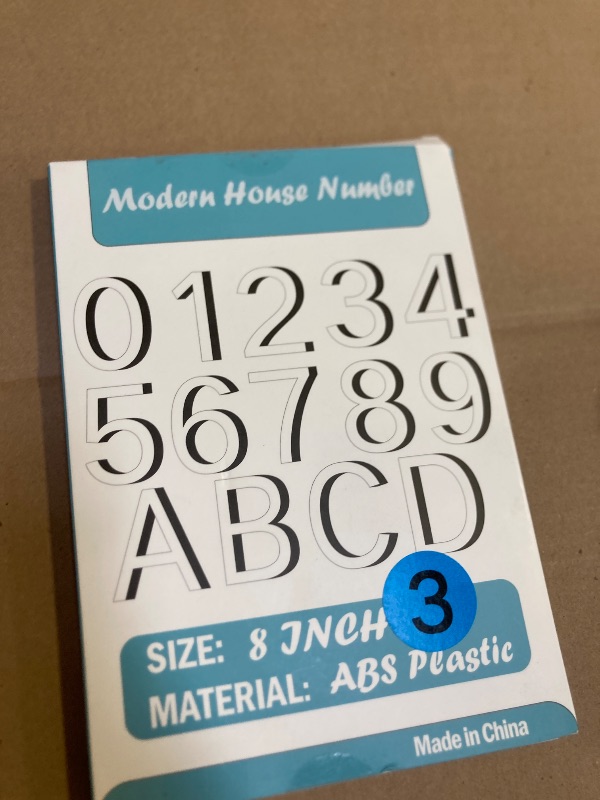 Photo 1 of IVERRA 8 Inch Large Floating House Numbers, Black Modern House Number for Outside, Home Address Numbers for Outdoor Garage Gate Wall Street (3)