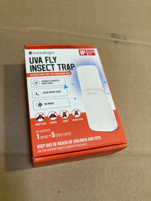 Photo 1 of Mosalogic Fruit Fly Traps for Indoors Gnat Trap for House Indoor-600 Sqft Protection Area UV Fly Insect Trapper for Fruit Flies?Gnat?Mosquito?and Other Flying Insect Plug in Bug Zapper Killer White