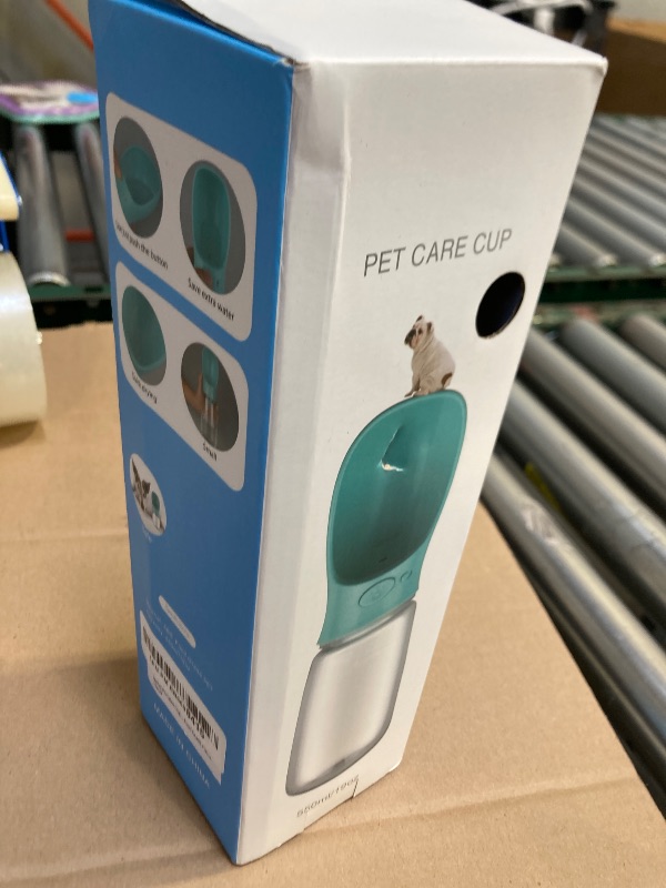 Photo 1 of WePet Portable Dog Water Bottle, 19 OZ, Leak Proof Puppy Water Dispenser with Drinking Feeder for Pets Outdoor Walking, Hiking, Travel, Food Grade Plastic