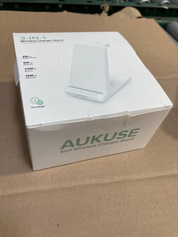 Photo 1 of Wireless Charging Station, 3 in 1 Fast Wireless Charger Stand for Multiple Devices Apple Watch Ultra Series 10 9 8 7 6 SE 5 4 3 2, iPhone 16 15 14 13 12 11 Pro Max/Plus/Mini/X/XS/Max/XR/SE, Airpods