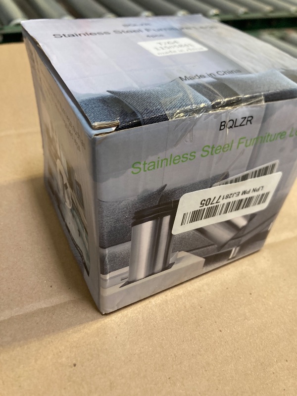 Photo 1 of BQLZR Stainless Steel Kitchen Adjustable Feet Round 2" Dia Furniture Leg with 16 Screws and a Screwdriver Pack of 4