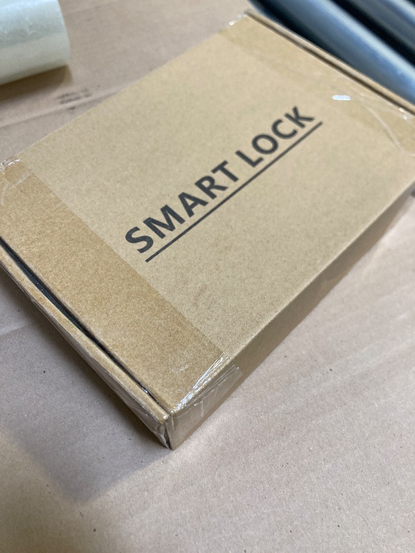 Photo 1 of Fingerprint Smart Door Lock with App Code Backup Key Fingerprint Smart Door Knob Keyless Entry Door Lock with Handle for Home Hotel Office Apartment Bedroom Silver