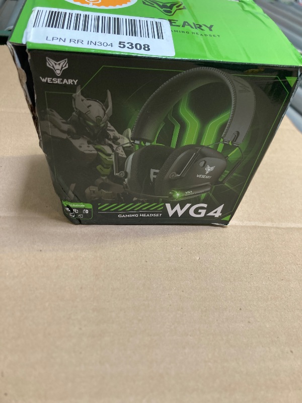 Photo 1 of WESEARY Wireless Gaming Headset for PC, Mac, Switch, Mobile, 3D Stereo Gaming Headphones 2.4GHz Mode Compatible with PS5, PS4, Ultra-Low Latency, Crystal-Clear ENC Mic, Soft Earmuffs