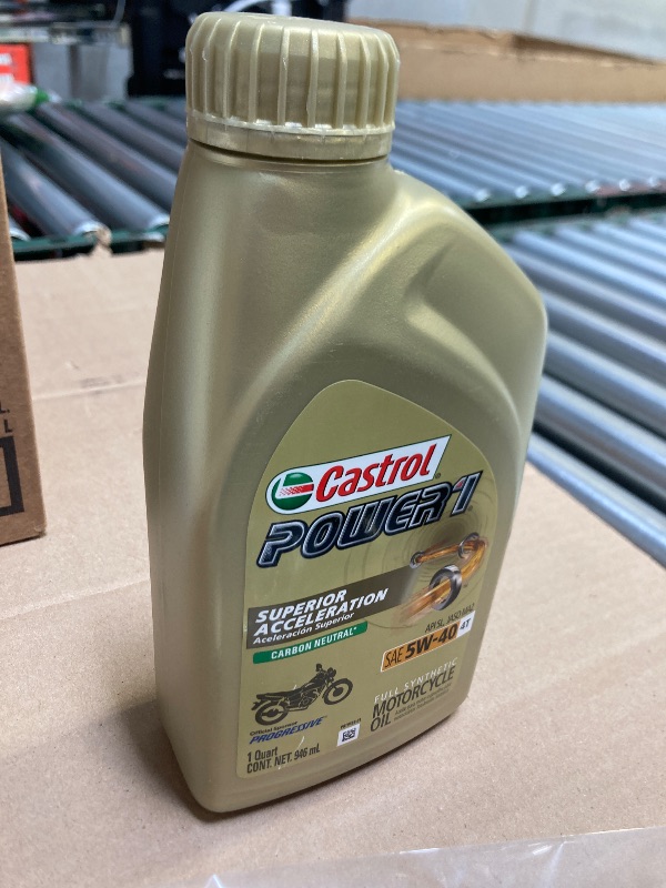 Photo 1 of Castrol Power 1 Racing 4T Motorcycle Oil - 5W40-1qt. 06113