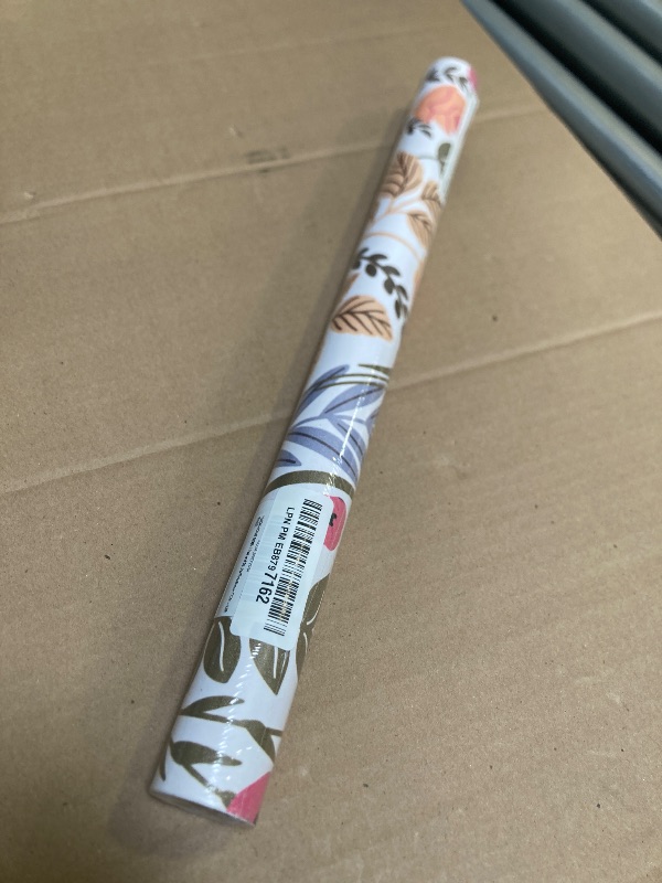Photo 1 of HAOKHOME Peel and Stick Wallpaper Floral Removable Stick on Contact Paper for Bathroom Decor White/Pink/Brown 17.7in x 9.8ft