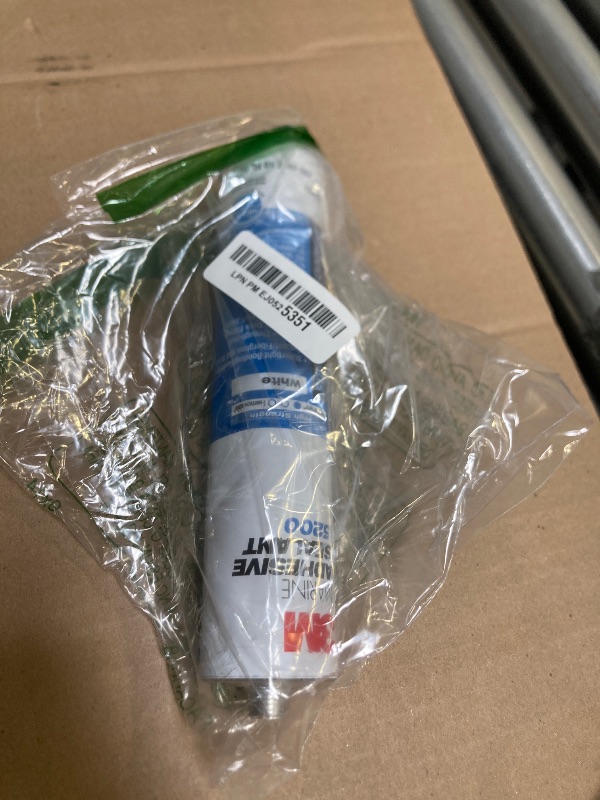 Photo 1 of 3M Marine Adhesive Sealant 5200 (06500) Permanent Bonding and Sealing for Boats and RVs Above and Below the Waterline Waterproof Repair, White, 10 fl oz Cartridge