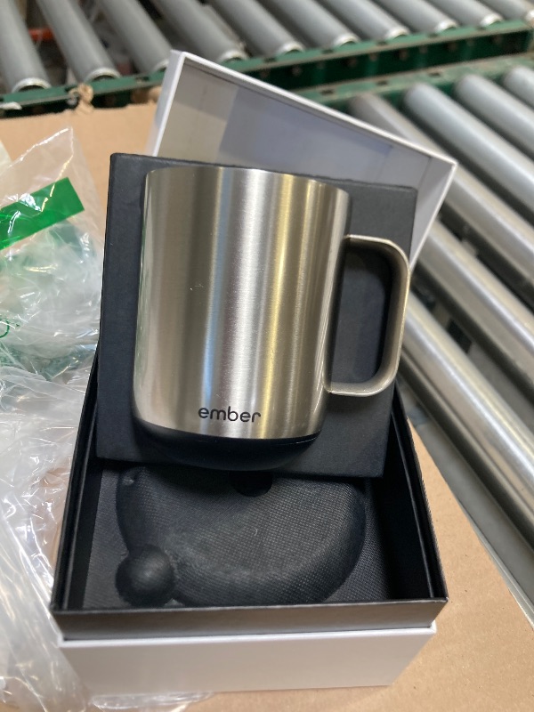 Photo 1 of Ember Temperature Control Smart Mug 2, 10 Oz, App-Controlled Heated Coffee Mug with 80 Min Battery Life and Improved Design, Stainless Steel