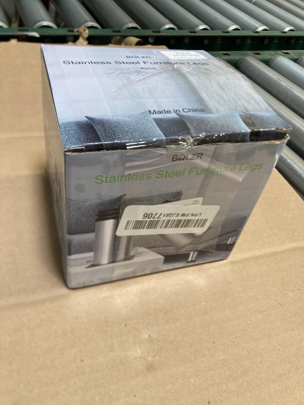 Photo 1 of BQLZR Stainless Steel Kitchen Adjustable Feet Round 2" Dia Furniture Leg with 16 Screws and a Screwdriver Pack of 4