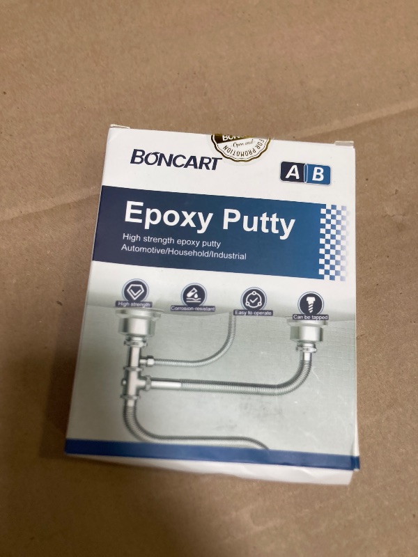 Photo 1 of Boncart Epoxy Putty, 200g Fast Repair AB Epoxy Putty, High-Strength Two-Part Filler for Metal, Wood, Tile, Ceramics, Multi-Purpose Sculpt Clay for Bonding, Repairing, Sculpting (White)