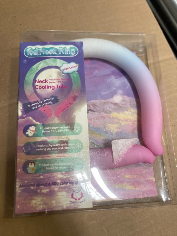 Photo 1 of Neck Cooling Tube Wraps Ice Ring Neck Cooler Personal Ice Pack Wrap for Hot Weather Gel Reusable Wearable Gel Cooling for Summer Heat Hot Flashes Freezer Below 64.4?