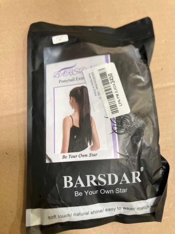 Photo 1 of BARSDAR Dark Brown Ponytail Extension - 20 Inch Claw Clip in Ponytail Hair Extensions for Women, Long Wavy Ponytails Synthetic Claw Clip in Pony Tails Hairpieces Daily - Dark Brown
