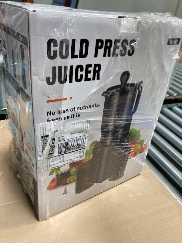 Photo 1 of Juicer Machines with 5.8" Large Feed Chute, Cold Press Juicer For Whole Vegetables and Fruits, 400W Professional Slow Masticating juicer Easy to Clean for Batch Juicing (Titanium Gray)
