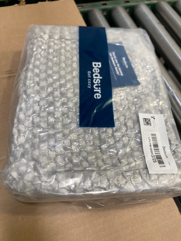 Photo 1 of Bedsure Cooling Cotton Waffle King Size Blanket - Lightweight Breathable Summer Blanket of Rayon Derived from Bamboo for Hot Sleepers, Luxury Throws for Bed, Couch and Sofa, Grey, 104x90 Inches